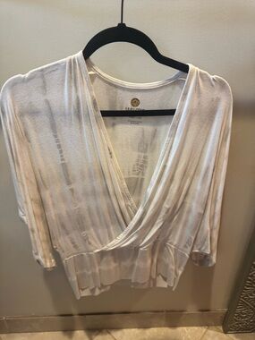 Lily Lotus Cream Wrap-Style Blouse